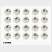 Twee wilde eenden ronde sticker (Vel)