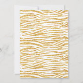 Twee wilde gouden oerwoud safari dierenfeest kaart (Achterkant)