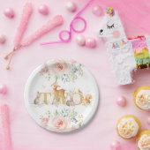 Twee Wilde Houtdieren Meisjes 2e verjaardag Papieren Bordje (Feest)