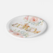 Twee Wilde Houtdieren Meisjes 2e verjaardag Papieren Bordje (Gekanteld)