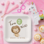 Twee Wilde Jongen 2e Verjaardag Papieren Bordje (Feest)
