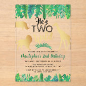 Twee wilde jongens Tweede verjaardag Acryl Uitnodigingen (Voorkant)