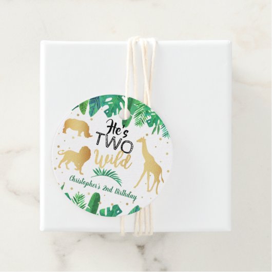 Twee wilde jongens Tweede verjaardag Bedankjes Labels (In situ)