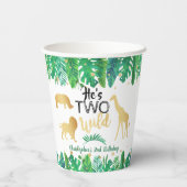 Twee wilde jongens Tweede verjaardag Papieren Bekers (Achterkant)