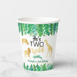 Twee wilde jongens Tweede verjaardag Papieren Bekers