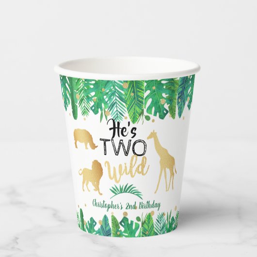 Twee wilde jongens Tweede verjaardag Papieren Bekers (Voorkant)