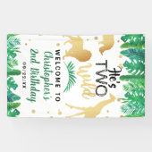 Twee wilde jongens Tweede verjaardag Welkom Spandoek (Horizontaal)