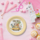 Twee Wilde Jongens Verjaardag Safari Dieren Papieren Bordje (Feest)