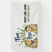 Twee Wilde Jongens Verjaardags Welkom Bord Spandoek (Verticaal)