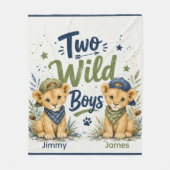 Twee Wilde Jongens Verjaardagsfeest Fleece Deken (Voorkant)