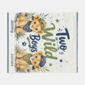 Twee Wilde Jongens Verjaardagsfeest Fleece Deken (Voorkant (Horizontaal))