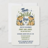 Twee Wilde Jongens Verjaardagsfeest Kaart (Achterkant)