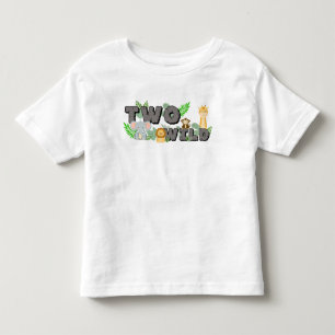 Twee Wilde Jungle Safari Dieren Verjaardag Kinder Shirts