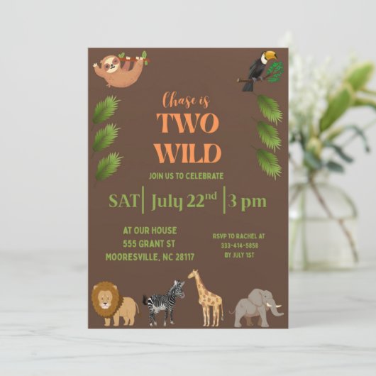 twee wilde kaart (Staand voorkant)