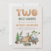 Twee Wilde Kampeerder Bos 2e Verjaardag Kaart (Voorkant)