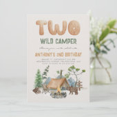 Twee Wilde Kampeerder Bos 2e Verjaardag Kaart (Staand voorkant)