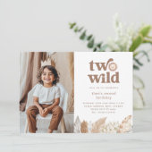 Twee wilde landschapsfoto uitnodiging (Staand voorkant)