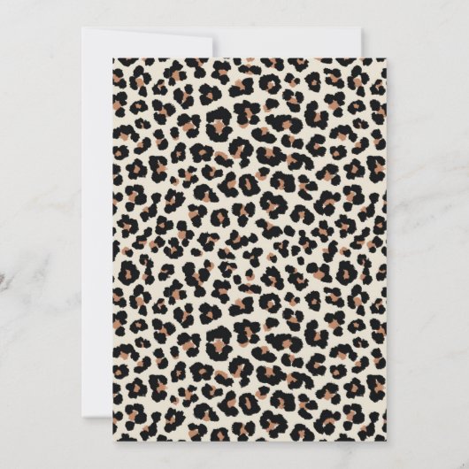 Twee wilde luipaard print 2e verjaardag kaart (Achterkant)