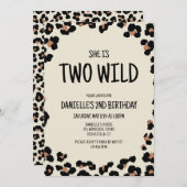 Twee wilde luipaard print 2e verjaardag kaart (Voorkant / Achterkant)