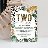 Twee Wilde Luipaardprint Uitnodiging voor 2e Verja