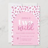 Twee Wilde Meisje Tweede Verjaardag Uitnodiging (Voorkant)