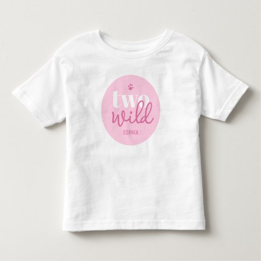 Twee wilde meisjes 2de verjaardag kinder shirts (Voorkant)