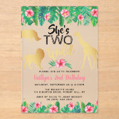 Twee Wilde Meisjes Tweede Dag Partij Acryl Uitnodigingen (Voorkant)