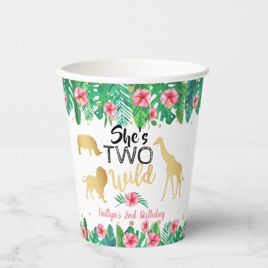 Twee Wilde Meisjes Tweede Dag Partij Papieren Bekers (Voorkant)