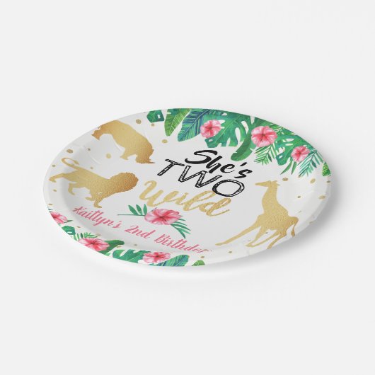 Twee Wilde Meisjes Tweede Dag Partij Papieren Bordje (Gekanteld)