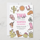 Twee Wilde Meisjes Tweede Rodeo Verjaardag Kaart (Voorkant)
