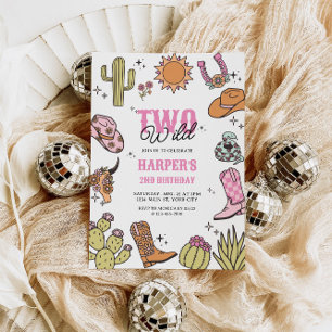 Twee Wilde Meisjes Tweede Rodeo Verjaardag Kaart