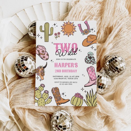 Twee Wilde Meisjes Tweede Rodeo Verjaardag Kaart