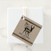 Twee Wilde Meisjes Woodland Deer 2e verjaardag Bedankjes Labels (In situ)