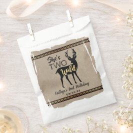 Twee Wilde Meisjes Woodland Deer 2e verjaardag Bedankzakje