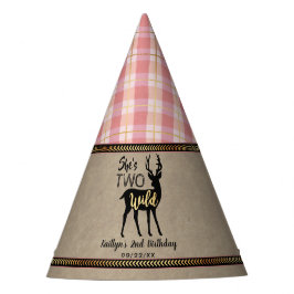 Twee Wilde Meisjes Woodland Deer 2e verjaardag Feesthoedjes