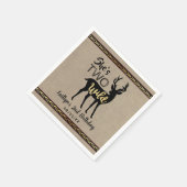 Twee Wilde Meisjes Woodland Deer 2e verjaardag Servet (Hoek)