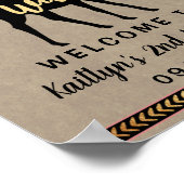 Twee Wilde Meisjes Woodland Deer 2e verjaardag Wel Poster (Hoek)