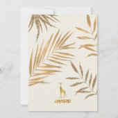 Twee wilde Moderne Safari goud 2e verjaardag Kaart (Achterkant)