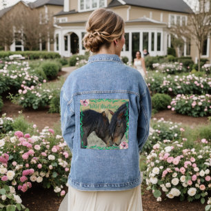 Twee Wilde Mustangs Tonen Affectie Denim Jas Jacket
