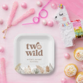 Twee wilde neutrale bladeren verjaardag papieren bordje (Feest)