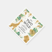 Twee Wilde Oerwoud Safari 2de verjaardag Servet (Hoek)