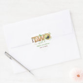 Twee wilde Oerwouden Hout Giraffe Zebra Foto Hart Sticker (Envelop)
