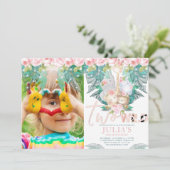 Twee wilde Oerwouden Verjaardagsfoto Kaart (Staand voorkant)