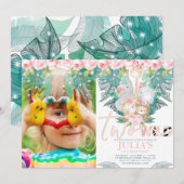 Twee wilde Oerwouden Verjaardagsfoto Kaart (Voorkant / Achterkant)