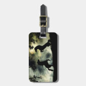 Twee wilde paarden Bagagelabel (Voorkant verticaal)