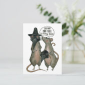 Twee wilde ratten briefkaart (Staand voorkant)