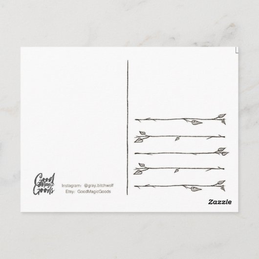 Twee wilde ratten briefkaart (Achterkant)