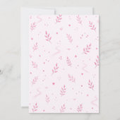 Twee Wilde Roze Boho Verjaardag Bedankkaart (Achterkant)