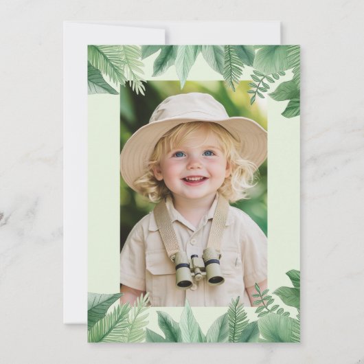 TWEE WILDE Safari Dieren 2e Verjaardag Kaart (Achterkant)