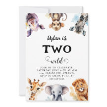 Twee Wilde Safari Dieren 2e verjaardag